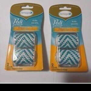 AMOPE PEDI PERFECT EXFOLIATING BRUSH REFILL-2 PACKS-NEW